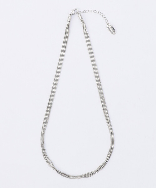 COMME CA ISM（コムサイズム）の「スネイクチェーン 5連 ショートネックレス（ネックレス・レディース・シルバー・FREE）」の4枚目の写真