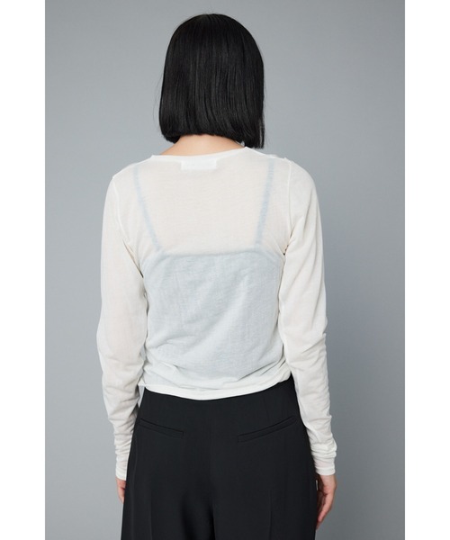 HeRIN.CYE ヘイリンドットサイ　サークルデザイントップス　白　レディース HeRIN.CYE（ヘリンドットサイ）の「Box cut vest ボックス