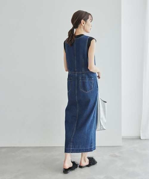 アメリカンデニム風ジャンスカワンピース　見本 ROPE' PICNIC（ロペピクニック）の「デニムジャンスカワンピース