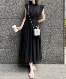 clear | ウエストシャーリングバックリボンノースリーブワンピース≪2024SS新作≫(ワンピース)