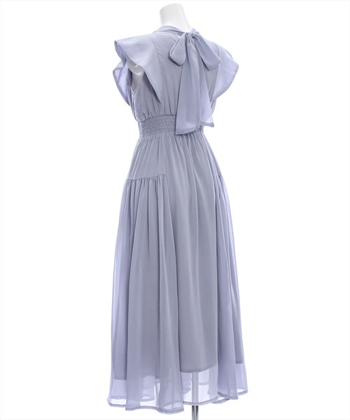 clear(クリア)の「ウエストシャーリングバックリボンノースリーブワンピース(ワンピース・レディース・ライトベージュ/ブラック/ブルーグレー・F)」の12枚目の写真