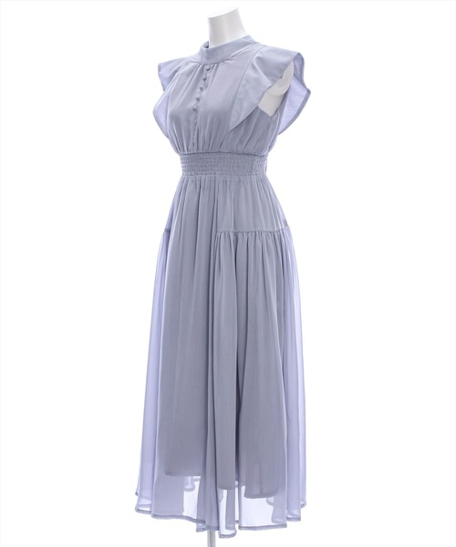 clear(クリア)の「ウエストシャーリングバックリボンノースリーブワンピース(ワンピース・レディース・ライトベージュ/ブラック/ブルーグレー・F)」の10枚目の写真