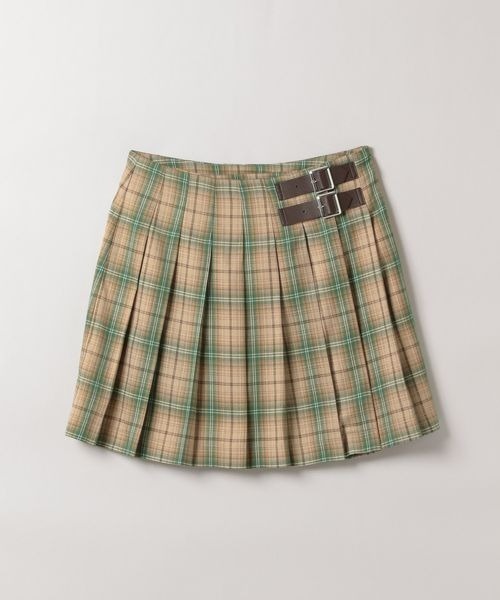 赤緑ゼニス　調整パーツ付き　65枚 JEANASIS（ジーナシス）の「Wベルトプリーツミニスカート/137093