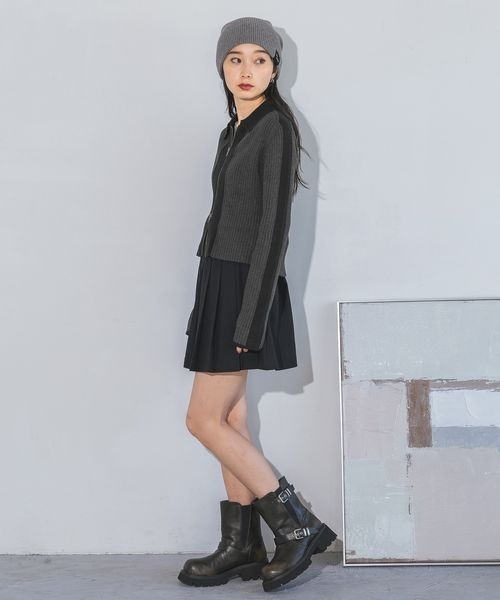 赤緑ゼニス　調整パーツ付き　65枚 JEANASIS（ジーナシス）の「Wベルトプリーツミニスカート/137093