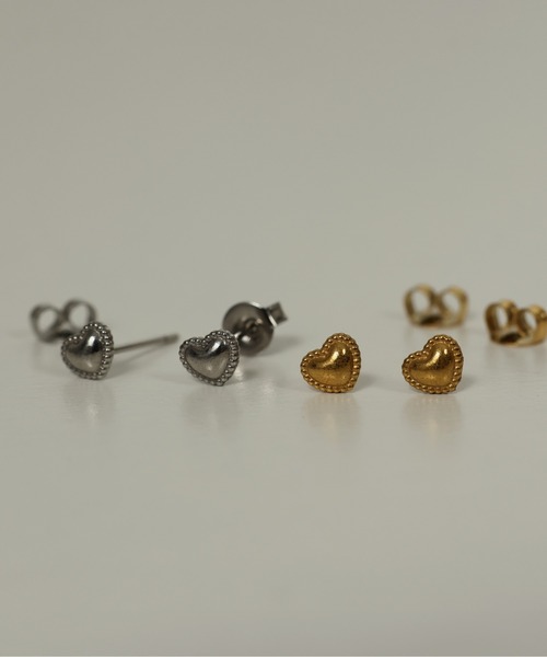 アンティーク ビンテージ 90s ♥︎ ハート ピアス ゴールド シルバー 美品 ジュエリー/アクセサリー ピアス ｜ MixTHINKS（ミックス