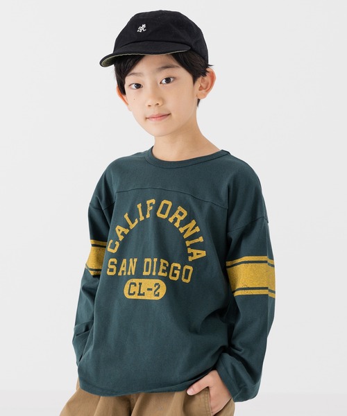 chil2(チルツー)の「プリント フットボール長袖Tシャツ(Tシャツ/カットソー・キッズ・C/D/E/F/A/B・80cm/90cm/100cm/110cm/120cm/130cm/140cm)」の3枚目の写真