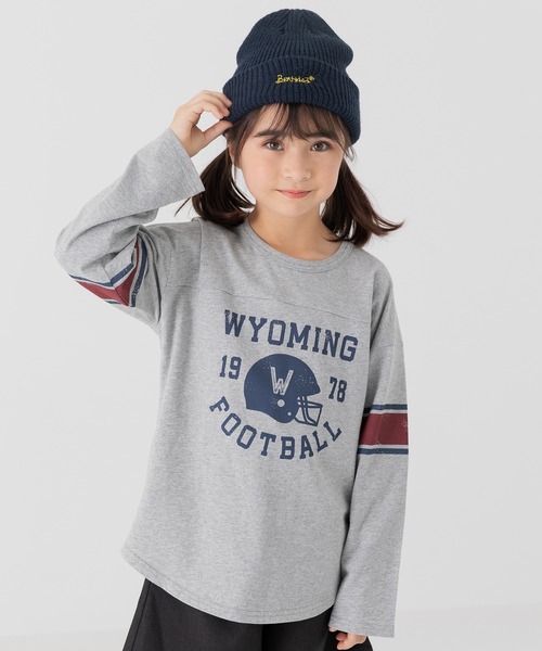 chil2(チルツー)の「プリント フットボール長袖Tシャツ(Tシャツ/カットソー・キッズ・C/D/E/F/A/B・80cm/90cm/100cm/110cm/120cm/130cm/140cm)」の6枚目の写真