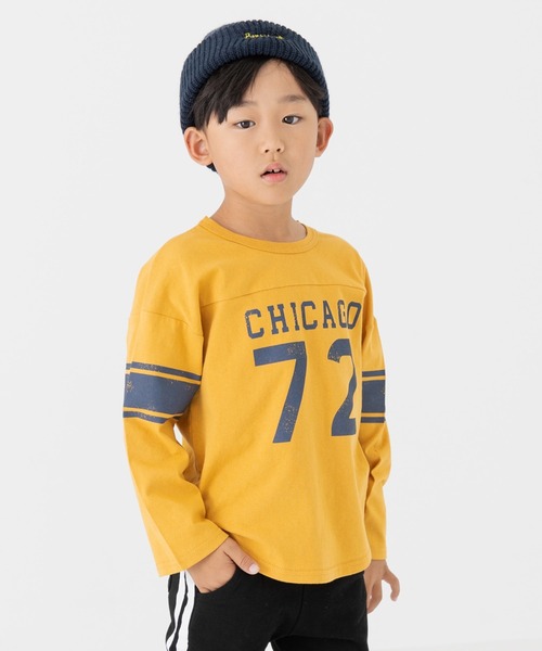 chil2(チルツー)の「プリント フットボール長袖Tシャツ(Tシャツ/カットソー・キッズ・C/D/E/F/A/B・80cm/90cm/100cm/110cm/120cm/130cm/140cm)」の9枚目の写真