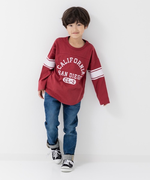 chil2(チルツー)の「プリント フットボール長袖Tシャツ(Tシャツ/カットソー・キッズ・C/D/E/F/A/B・80cm/90cm/100cm/110cm/120cm/130cm/140cm)」の11枚目の写真
