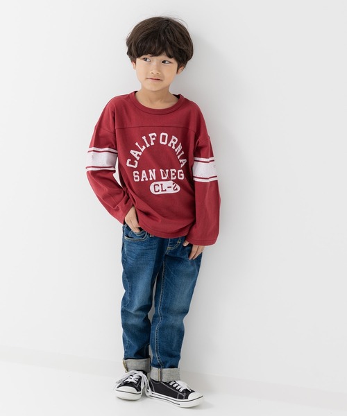 chil2(チルツー)の「プリント フットボール長袖Tシャツ(Tシャツ/カットソー・キッズ・C/D/E/F/A/B・80cm/90cm/100cm/110cm/120cm/130cm/140cm)」の12枚目の写真