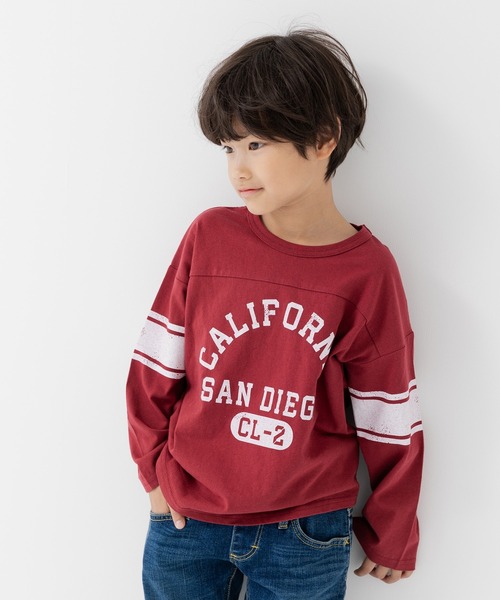 chil2(チルツー)の「プリント フットボール長袖Tシャツ(Tシャツ/カットソー・キッズ・C/D/E/F/A/B・80cm/90cm/100cm/110cm/120cm/130cm/140cm)」の13枚目の写真