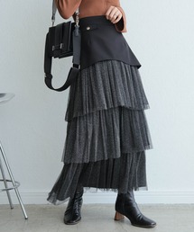 LADYMADE | ラメチュールフリルティアードスカート(スカート)