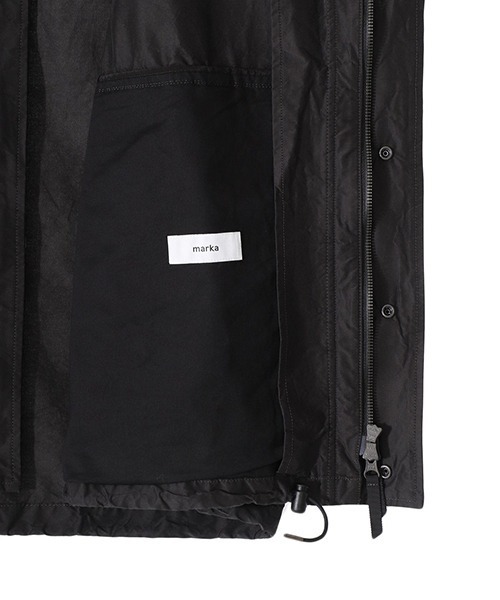 marka（マーカ）の「marka / マーカ：ECWCS JACKET - organic cotton silk high count -：M24C-01BL01C[COR]（ミリタリージャケット・メンズ・チャコール・1/2）」の6枚目の写真
