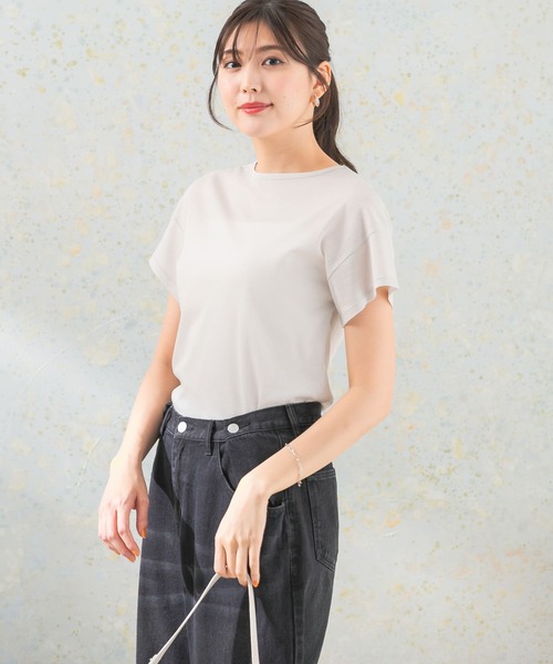 URBAN RESEARCH ROSSO WOMEN(アーバンリサーチ ロッソ)の「シアーフライスTシャツ(Tシャツ/カットソー・レディース・ベージュ系その他/ネイビー・FREE)」の12枚目の写真