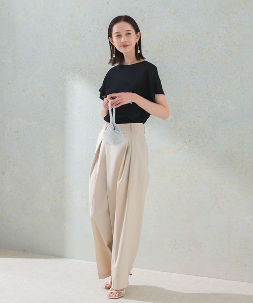 URBAN RESEARCH ROSSO WOMEN(アーバンリサーチ ロッソ)の「シアーフライスTシャツ(Tシャツ/カットソー・レディース・ベージュ系その他/ネイビー・FREE)」の5枚目の写真