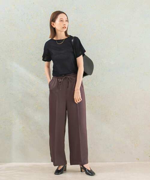URBAN RESEARCH ROSSO WOMEN(アーバンリサーチ ロッソ)の「シアーフライスTシャツ(Tシャツ/カットソー・レディース・ベージュ系その他/ネイビー・FREE)」の13枚目の写真