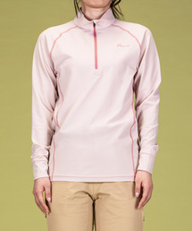 phenix OUTDOOR(フェニックスアウトドア) レディース ハーフジップ長袖Tシャツ ロングスリーブTシャツ (吸水速乾 / 通気性)