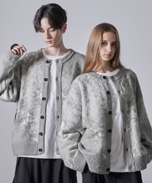 CLEL | 【CLEL】Mohair Blend Shaggy Design Crew Neck Cardigan/モヘアブレンドシャギーデザインクルーネックカーディガン(カーディガン/ボレロ)