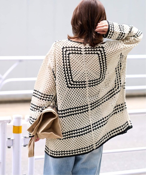 再入荷！》【自宅ケア可能】クロシェラインVネックカーディガン