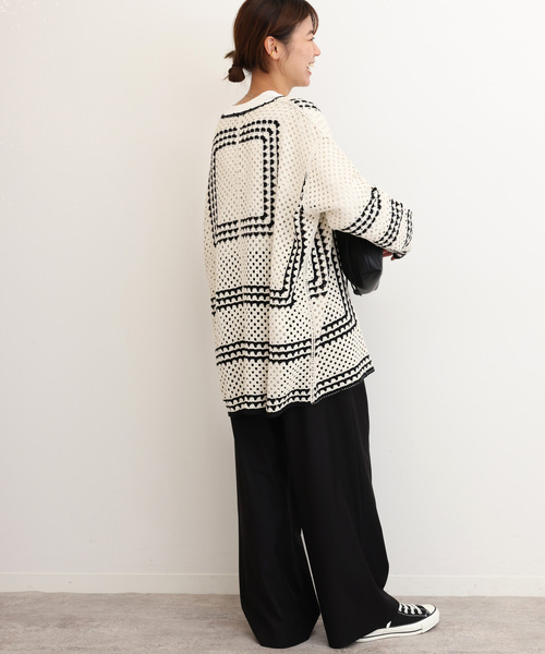 kuni…様用 新品 ジャーナルスタンダード クロシェ ニット カーディガン L 再入荷！》【自宅ケア可能】クロシェラインVネックカーディガン