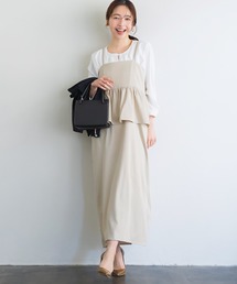 coca（coca）（コカ）の「【WEB限定セール】バックリボンペプラムキャミワンピース | セレモニー オフィス ママスーツ フォーマルウェア スーツ 卒業式（ワンピース）」