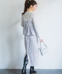 coca（coca）（コカ）の「【WEB限定セール】バックリボンペプラムキャミワンピース | セレモニー オフィス ママスーツ フォーマルウェア スーツ 卒業式（ワンピース）」