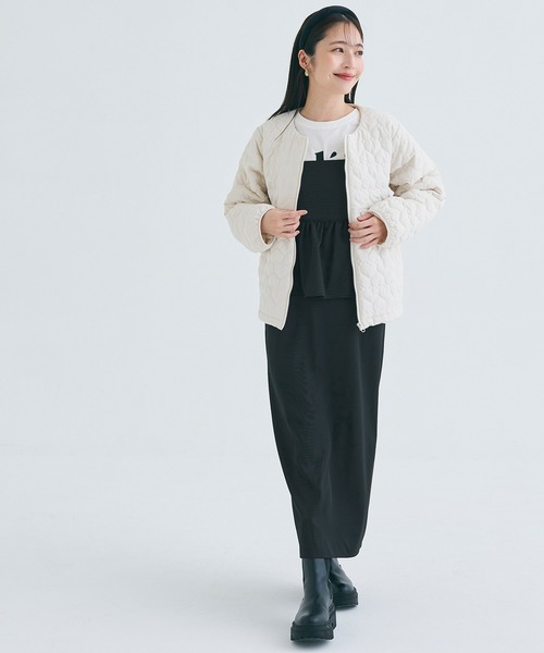 coca（coca）（コカ）の「バックリボンペプラムキャミワンピース | セレモニー オフィス ママスーツ フォーマルウェア スーツ 卒業式（ワンピース・レディース・ライトベージュ/ブラック/チャコール/ブラウン・M/L/S）」の17枚目の写真