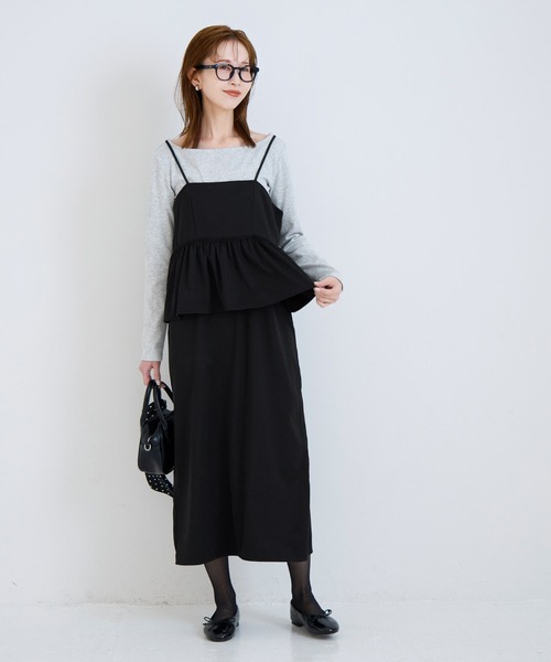 セール】バックリボンペプラムキャミワンピース | セレモニー オフィス