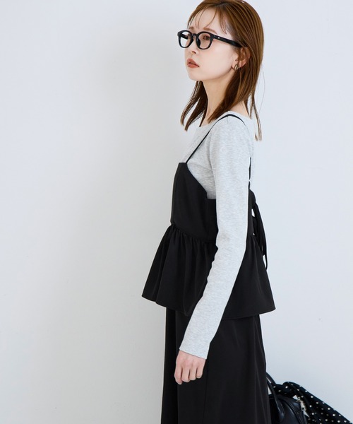 セール】バックリボンペプラムキャミワンピース | セレモニー オフィス