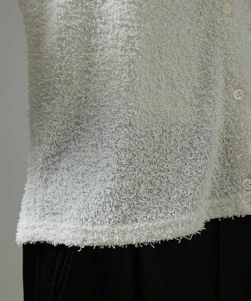 【セール】【WEB限定】カーリーヤーンクルーネックカーディガン（カーディガン/ボレロ）｜SALON adam et rope'（サロン アダム エ ロペ）