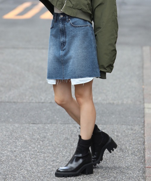 heart rivet denim mini-skirt / ハートリベットデニムミニ