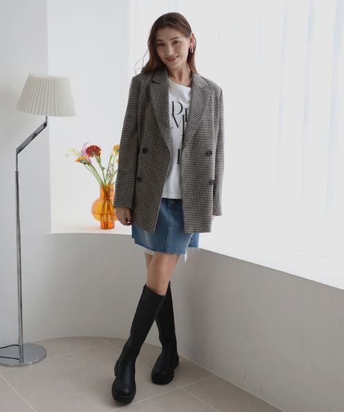 evisu ハート刺繍ミニスカート EVRIS カラーツイルミニスカート（パープル） -ファッション通販