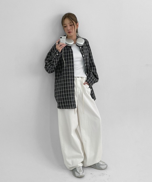 BLACKUP（ブラックアップ）の「[MADE] コテージルーズフィットチェックシャツ（シャツ/ブラウス・レディース・ブラック/ブラウン・ONESIZE）」の19枚目の写真