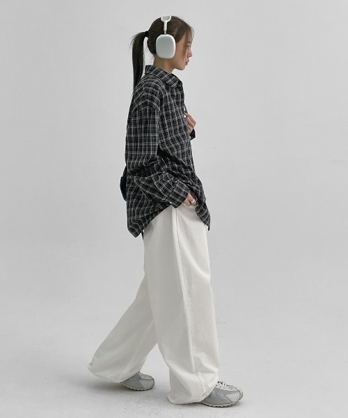 BLACKUP（ブラックアップ）の「[MADE] コテージルーズフィットチェックシャツ（シャツ/ブラウス・レディース・ブラック/ブラウン・ONESIZE）」の20枚目の写真