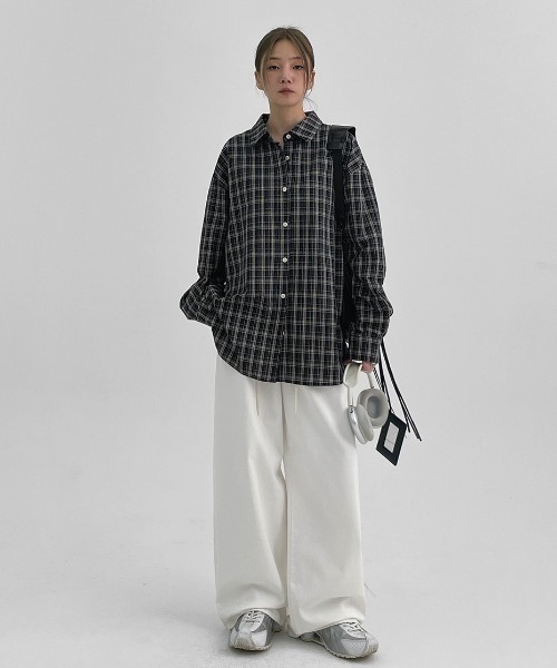 BLACKUP（ブラックアップ）の「[MADE] コテージルーズフィットチェックシャツ（シャツ/ブラウス・レディース・ブラック/ブラウン・ONESIZE）」の21枚目の写真