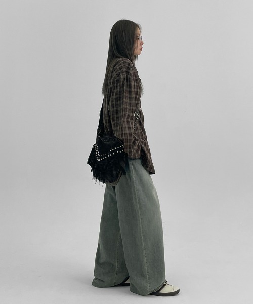 BLACKUP（ブラックアップ）の「[MADE] コテージルーズフィットチェックシャツ（シャツ/ブラウス・レディース・ブラック/ブラウン・ONESIZE）」の17枚目の写真