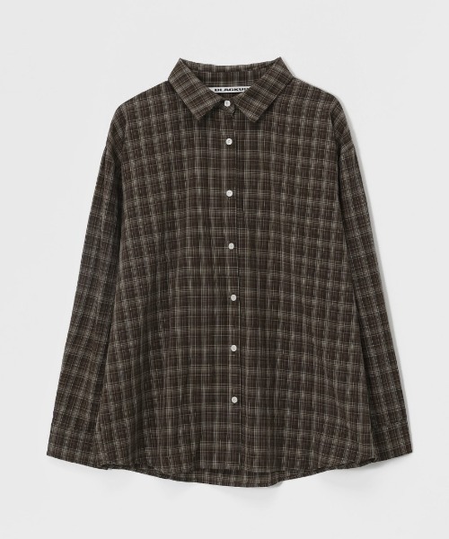 BLACKUP（ブラックアップ）の「[MADE] コテージルーズフィットチェックシャツ（シャツ/ブラウス・レディース・ブラック/ブラウン・ONESIZE）」の14枚目の写真