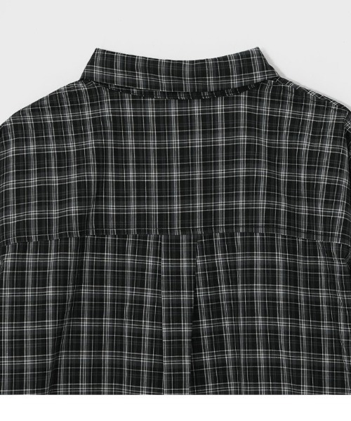 BLACKUP（ブラックアップ）の「[MADE] コテージルーズフィットチェックシャツ（シャツ/ブラウス・レディース・ブラック/ブラウン・ONESIZE）」の9枚目の写真