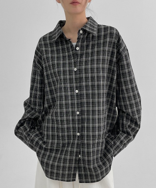 BLACKUP（ブラックアップ）の「[MADE] コテージルーズフィットチェックシャツ（シャツ/ブラウス・レディース・ブラック/ブラウン・ONESIZE）」の22枚目の写真
