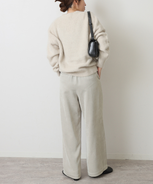 JOURNAL STANDARD(ジャーナルスタンダード)の「コーデュロイワイドパンツ(その他パンツ・レディース・サックスブルー/ホワイト×ホワイト/ブラウン系その他/アイボリー・38/36)」の8枚目の写真
