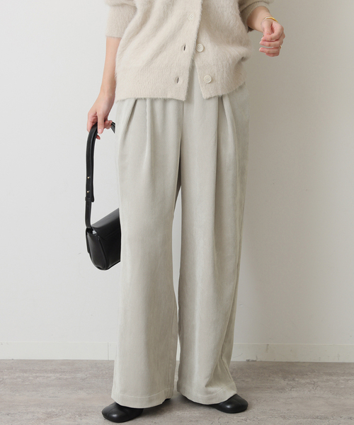 JOURNAL STANDARD(ジャーナルスタンダード)の「コーデュロイワイドパンツ(その他パンツ・レディース・サックスブルー/ホワイト×ホワイト/ブラウン系その他/アイボリー・38/36)」の10枚目の写真