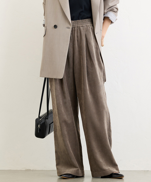 JOURNAL STANDARD(ジャーナルスタンダード)の「コーデュロイワイドパンツ(その他パンツ・レディース・サックスブルー/ホワイト×ホワイト/ブラウン系その他/アイボリー・38/36)」の18枚目の写真