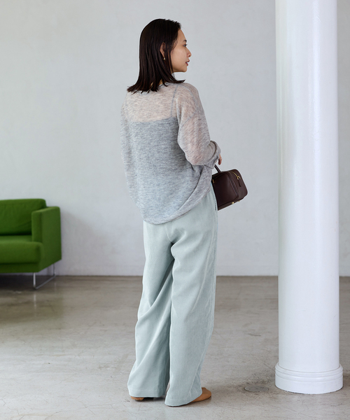 JOURNAL STANDARD(ジャーナルスタンダード)の「コーデュロイワイドパンツ(その他パンツ・レディース・サックスブルー/ホワイト×ホワイト/ブラウン系その他/アイボリー・38/36)」の20枚目の写真