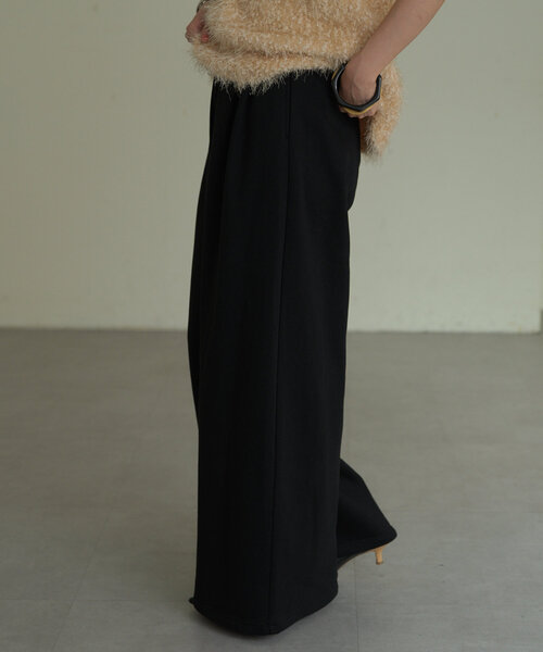 Omekashi(オメカシ)の「スウェットワイドパンツ(スウェットパンツ・レディース・ブラック/グレー・36/38)」の5枚目の写真