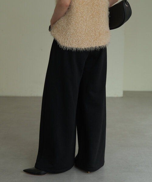 Omekashi(オメカシ)の「スウェットワイドパンツ(スウェットパンツ・レディース・ブラック/グレー・36/38)」の6枚目の写真