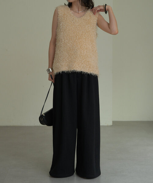 Omekashi(オメカシ)の「スウェットワイドパンツ(スウェットパンツ・レディース・ブラック/グレー・36/38)」の7枚目の写真