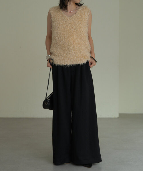 Omekashi(オメカシ)の「スウェットワイドパンツ(スウェットパンツ・レディース・ブラック/グレー・36/38)」の8枚目の写真