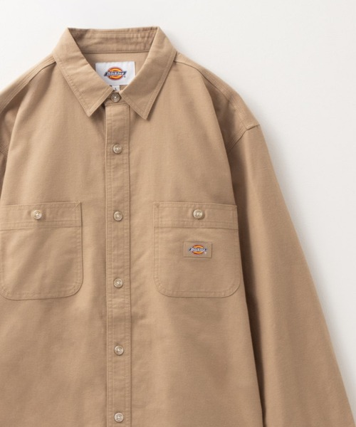 Dickies(ディッキーズ)の「【別注限定展開】Dickies WORK SHIRTS(シャツ/ブラウス・メンズ・グレー/ブルー/ベージュ・M/L/XL/XXL)」の1枚目の写真