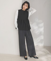 タックワイドパンツ