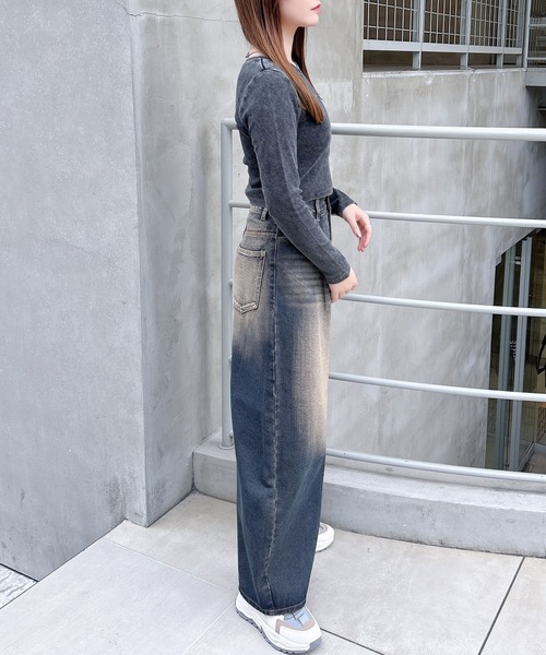 INGNI（イング）の「ピグメントメタルロゴリブロンTシャツ（Tシャツ/カットソー・レディース・ブラック/ブルー/ブラウン・M）」の10枚目の写真